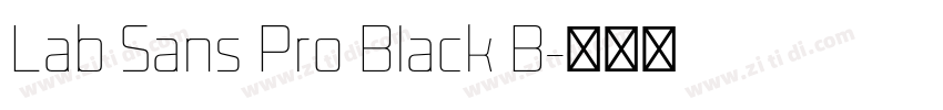 Lab Sans Pro Black B字体转换